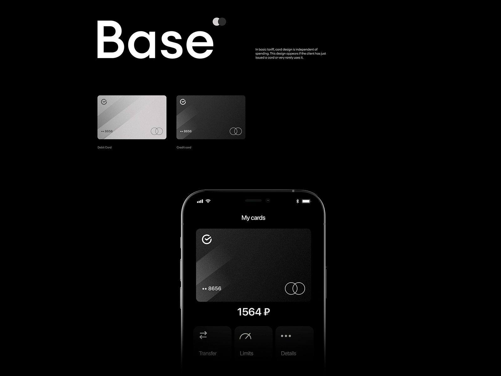 Base - Dark Mode Payment App UI Design