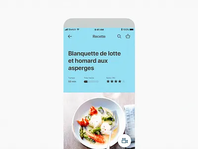 Recipe App - Elegant Mobile UX Design app app design app screen application application design food food app minimalist minimalist design mobile mobile app mobile ui modern recette recipe app ui ui design ui ux