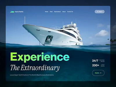 Lexus Yacht Rental Website animation boat cocept interface design rent rent website rental sailling ui uiux ux web design webdesign website yacht yachting