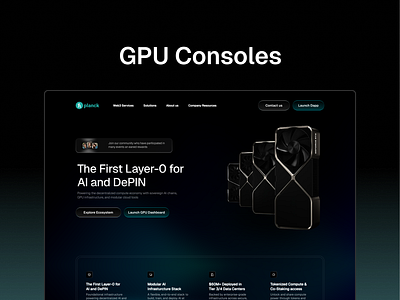GPU Console Landing Page desktopdesign graphic design ui ui design ux ux design