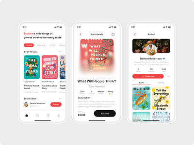 Audiobook App UI – Listen Anytime, Anywhere book graphic design minimal reading ui ux