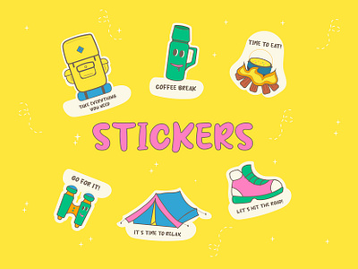 Stickers graphic design illustration stickers vector