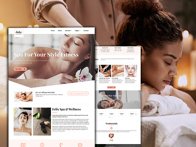 SPA & Wellness Website Template beauty salon beauty website design design website elementor elementor website illustration logo minimal spa site spa website ui web design website design wellness template wordpress