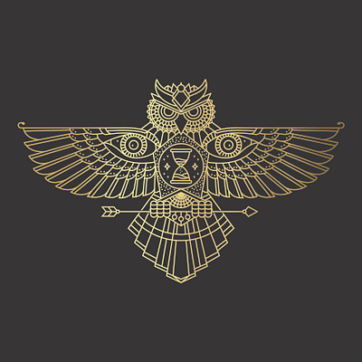 Golden Owl design graphic design illustration vector
