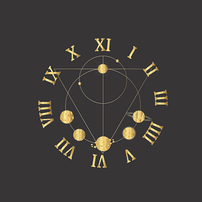 Univers And Time graphic design illustration logo vector