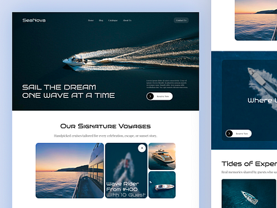 Luxury Yacht Rental Website designinspiration luxuryui marinebooking minimaldesign minimalui productdesign responsivedesign sailingwebsite uiux uiuxdesign userinterface uxdesign webdesign yachtrental