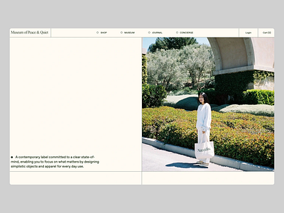Conscious Brand - Peaceful Web UX Design aesthetic design design home page landing page langing page minimalist museum of peace peace simple ui ui design user experience ux ux design uxui web web design