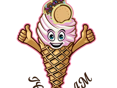 Ice Cream Logo graphic design illustrator logo logo logo design minimal logo modern logo vector vector logo