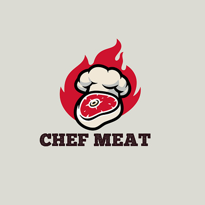 Chef Meat Logo design graphic design illustration illustrator logo logo logo design modern logo vector logo