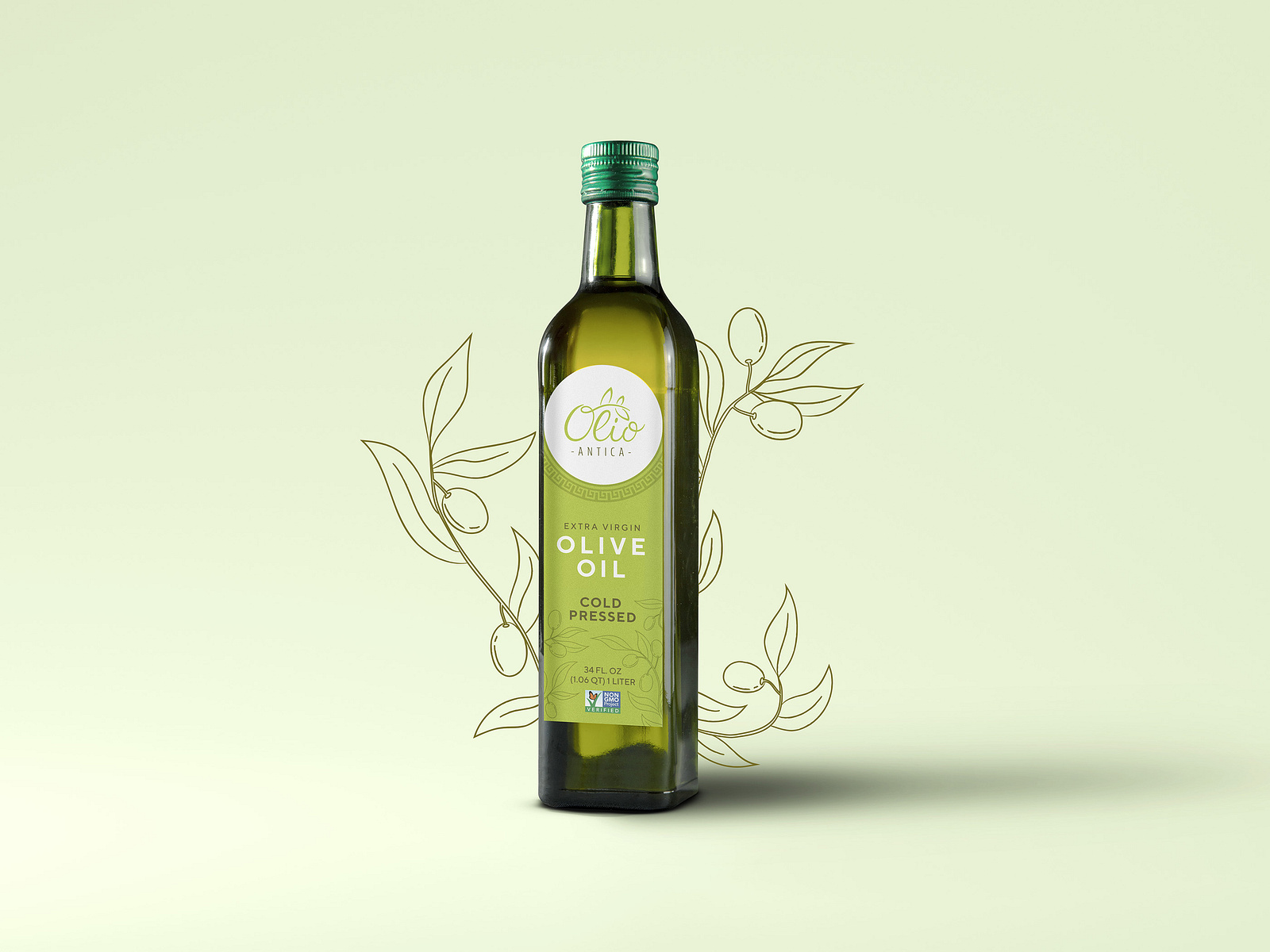 Olio Antica Bottle by Grate Studio on Dribbble