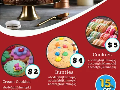 Bakery Shop Flyer bakery flyer flyer design graphic design illustrator photoshop poster vector
