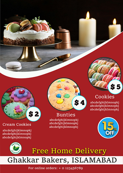 Bakery Shop Flyer bakery flyer flyer design graphic design illustrator photoshop poster vector