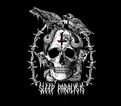 I will make a dark art logo, brutal, death metal band and horror 3d graphic design ui