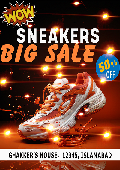 Shoes Sale Flyer branding flyer flyer design graphic design illustration illustrator photoshop poster vector