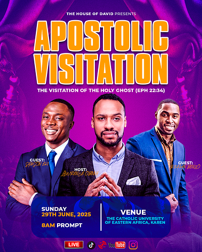 Church Flyer for the Apostolic Visitation branding church flyer marketing