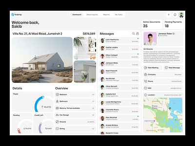 Kulprop — UI/UX Design for Real Estate Management SaaS Dashboard admin panel b2b saas dashboard design dashboard ui data dashboard enterprise design figma design modern ui product design property management proptech real estate crm real estate saas real estate software real estate tech saas dashboard saas design ui inspiration uiux design waxyweb