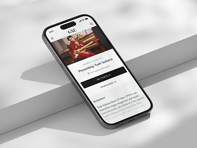 Music and events website design animation bold branding design directory events iphone minimal music phone quick search simple ui website