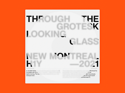 Through The Grotesk Typography album album cover colorful creative design graphic design modern modern design orange typo typographic design typography vibrant vibrant design visual effect