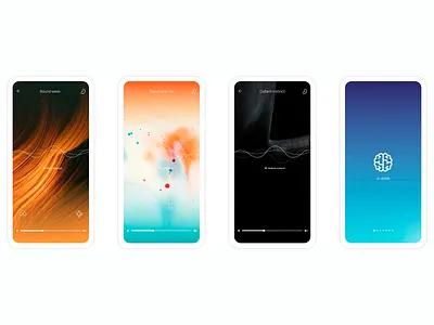 Meditation Sound App Screens app app design clean colorful design digital digital product graphic design minimalist mobile mobile design mobile screens mobile ui modern ui ui design user experience user interface