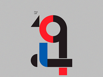 Days Left Countdown Graphic counntdown creative creative countdown days left countdown design geometric geometric design graphic design minimalism minimalistic design modern typo typography