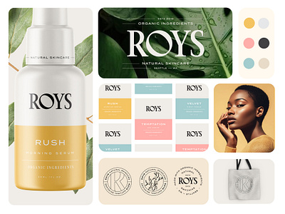 Roys Branding and Packaging Design - Skincare 3d beauty body care branding care colors cosmetic cosmetics hair care label logo logo design packaging skin ui