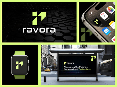 Ravora Logo Design, Tech logo, AI, technology logo agency ai branding branding kit letter r logo r logo software tech tech logo technology logo