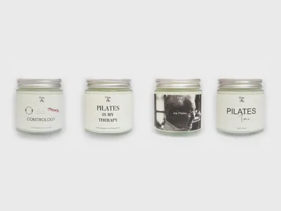 Packaging Design - Pilates Candle graphic design logo merch packaging design pilates reformer wellness