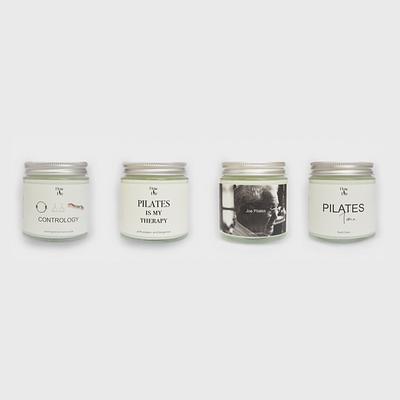 Packaging Design - Pilates Candle graphic design logo merch packaging design pilates reformer wellness