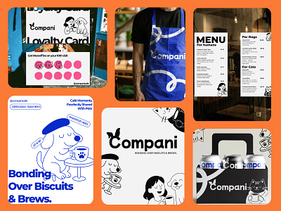 Compani- Brand identity animal illustration brand identity branding design designconcept figma graphic design graphics illustration logo menu card design playful logo poster design typographic logo typography vector vector illustration visual identity