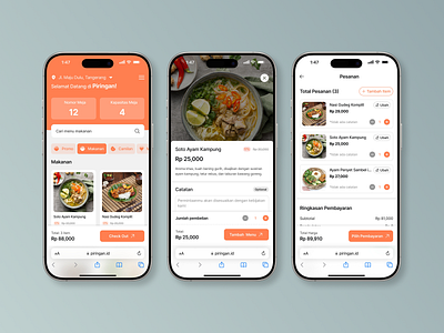 Piringan – Dine-In Ordering Made Effortless (Web App Concept) app appdesign designexploration dineapp figma foodapp minimal design mobileapp mobilewebapp piringanapp productdesign qrordering responsivedesign scantoorder ui uidesign uiuxdesign uxdesign uxindonesia webappdesign