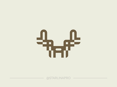 Deer Logo abstract animal logo antlers brand logo branding buck logo deer head deer logo deer vector line art logo design minimal logo minimalist logo modern logo tribal wildlife logo