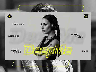 Hero Section - DJ DeepMe art directed branding design dj editorial design graphic design hero section music ui user interface web design