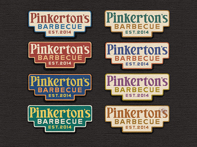 Pinkerton's BBQ branding company brand logo company branding company logo design graphic design illustration logo typeface