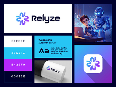 Modern Tech Brand Identity aiidentity brandidentity branding brandingagency brandingdesign customtypography dribbbleinspiration logo logo design logomark logotype modernidentity r logo saasbranding startupbranding techlogo typography