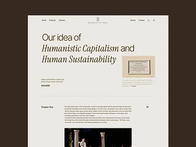 Editorial Article article blog clean editorial fashion luxury news typography website