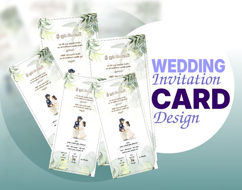 Traditional Sinhala Wedding Invitation Design creative design design granmo design art graphic design illustration invitation card new art work printable design sinhala typography sri lanka art traditional design typography vector vector art vector background wedding invitation