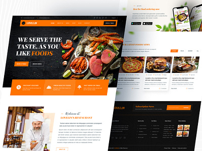 Lovelin – Restaurant Landing Page Design bookingsystem chefprofile foodblog fooddelivery foodphotography foodwebsite hospitality landing page design menudesign minimalistdesign responsivedesign restaurantdesign restaurantmarketing ui ui design uiux design uxdesign uxui visualhierarchy webdesign