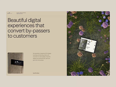 MIUX Studio clean landing page layout minimal scroll vietnam web design website
