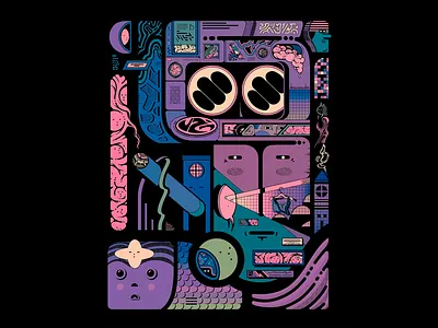 Cosmic Journey Abstract Illustration abstract art abstract illustration art artistic print artwork complex composition contemporary art cosmic journey creative vision deep meaning digital illustration fantasy world geometric shapes illustration intricate details organic forms pop art psychedelic art surreal design unique style