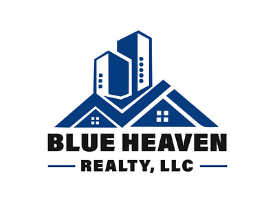 BLUE HEAVEN REALTY, LLC Logo design elegant logo graphic design illustration logo logo design real estate industry timeless logo design visual identity