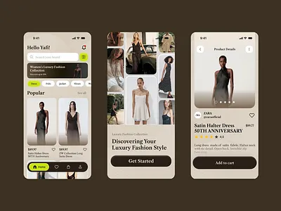 Fashion E-Commerce - UI Mobile App Saas aesthetic animation appdesign business clean dashboard ecommerce fashion landing page luxury marketing media media platform mobileapp modern simple ui uiux ux webdesign