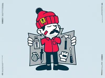 Man with a plan arsenal art character creative glove hammer illustration logo malaysia man mission spraycan street vector weapon