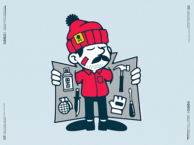 Man with a plan arsenal art character creative glove hammer illustration logo malaysia man mission spraycan street vector weapon