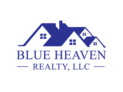 BLUE HEAVEN Real state Company Logo elegant logo graphic design logo design real estate marketing timeless logo design