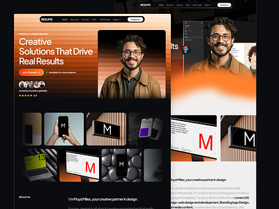 ResumX - Personal Portfolio/CV/Resume Webflow Template agency agency website template creative creative agency cv design agency designer portfolio digital agency marketing agency personal portfolio personal portfolio template portfolio resume webflow webflow template