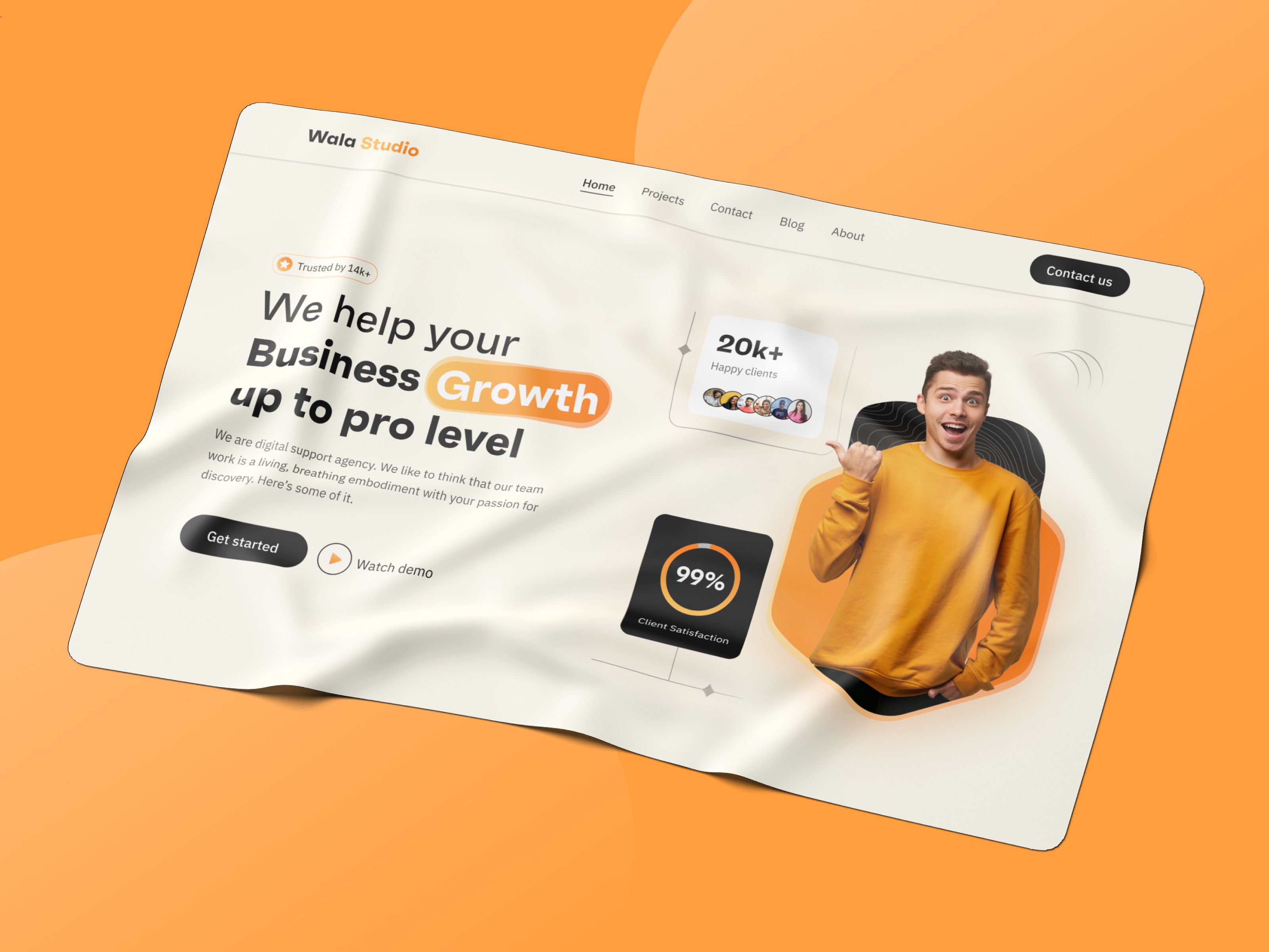 Creative Design Agency Landing Page Website 🔥 by Sourav Deb on Dribbble