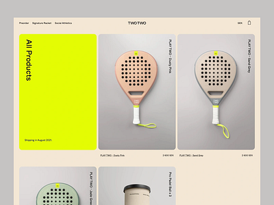 Modern Padel E-commerce Design athletic gear branding design digital shop e commerce e commerce design interactive design online shopping online store padel rackets product display product listing responsive layout retail design sports e shop ui design ux design ux ui web design web interface website