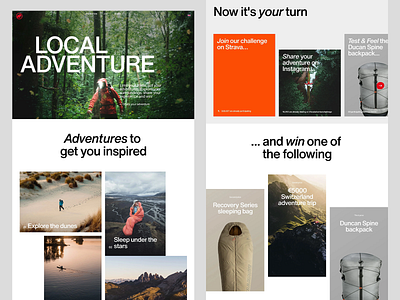 Outdoor Adventure Website Design activity promotion adventure tourism adventure website challenge platform community engagement digital marketing engaging content inspiring design landing page modern ui nature photography outdoor outdoor adventure responsive layout sports website travel design ui design ux design web interface website design