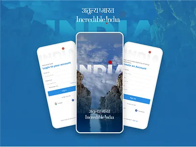 Incredible India Mobile App Design branding creative agency design graphic design illustration logo mobile mobile app ui user experience ux ux design website design