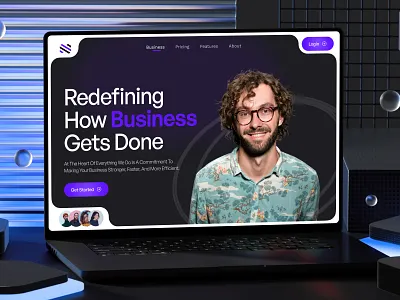 SAAS Website Design clean cool dark dark theme design digital digital agency graphic design interface landing landing page minimal mockup muhammad ali saas saas landing page saas website ui ux web